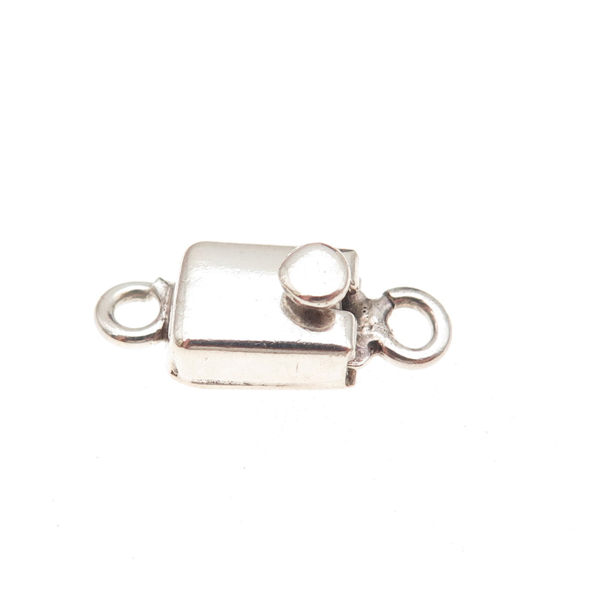 925 Sterling Silver Vintage Mexico Bracelet / Necklace Box Lock Clasp