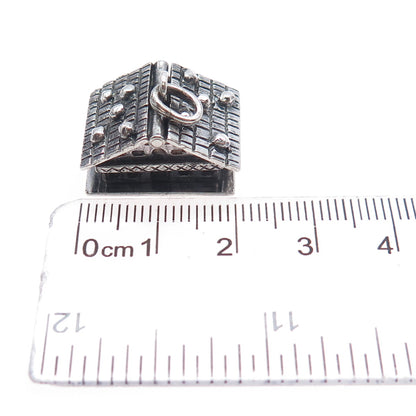 CAMPOBASSO 800 Silver Antique Art Deco European Articulated House Charm Pendant
