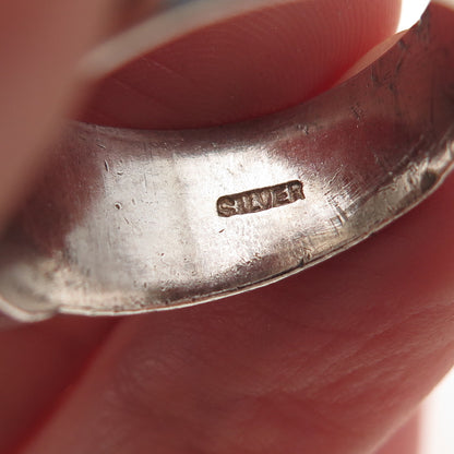 925 Sterling Silver Antique 1946 Japan US Soldier Oxidized Ring Size 10.5