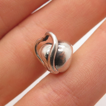 925 Sterling Silver Vintage Chamilia Heart Bead Charm