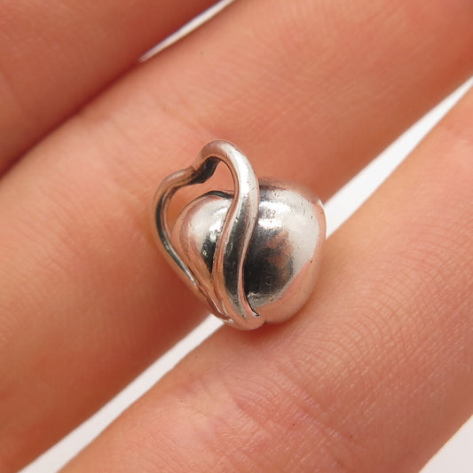 925 Sterling Silver Vintage Chamilia Heart Bead Charm