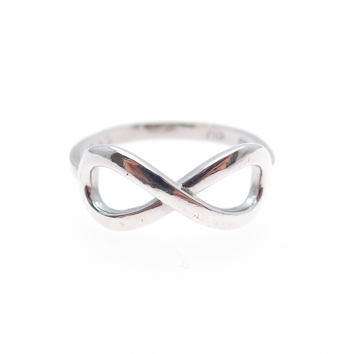925 Sterling Silver Vintage Infinity Ring Size 5.25