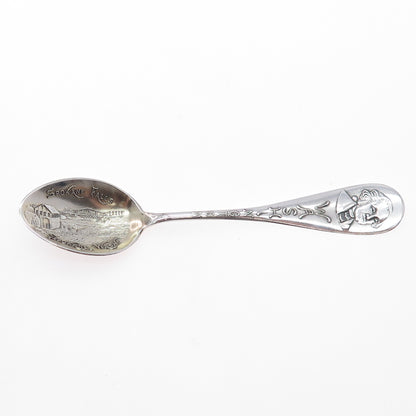 JOSEPH MAYER Sterling Antique Art Deco Washington States & Cities Coffee Spoon