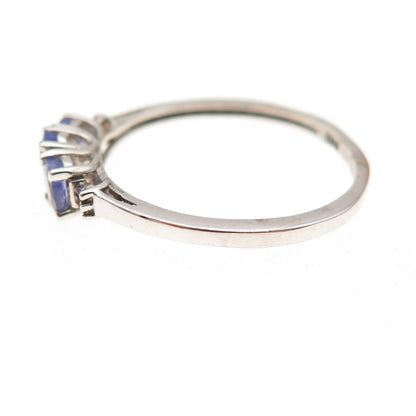 Chuck Clemency 925 Sterling Silver Real Oval-Cut Tanzanite Ring Size 8