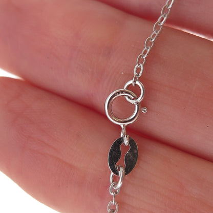 925 Sterling Silver Diamond-Cut Disc Cable Chain Necklace 18"