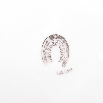 CARLSBAD China Antique Austria Portrait Hand Painted Porcelain Cabinet Plate