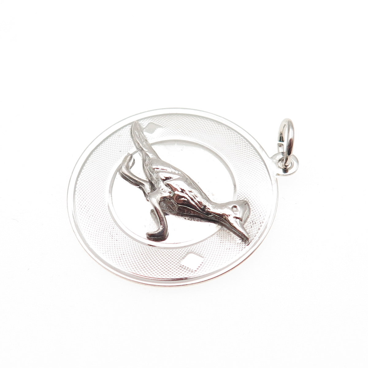 JAY POSON 925 Sterling Silver Vintage Roadrunner Charm Pendant