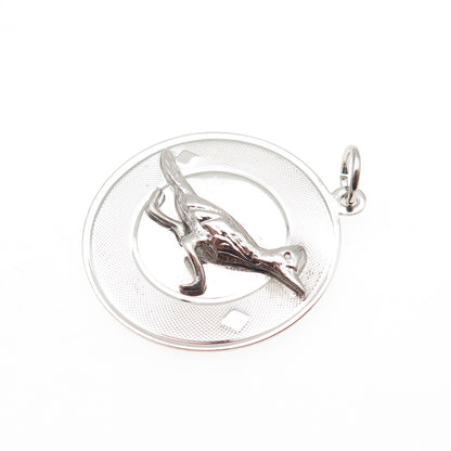JAY POSON 925 Sterling Silver Vintage Roadrunner Charm Pendant