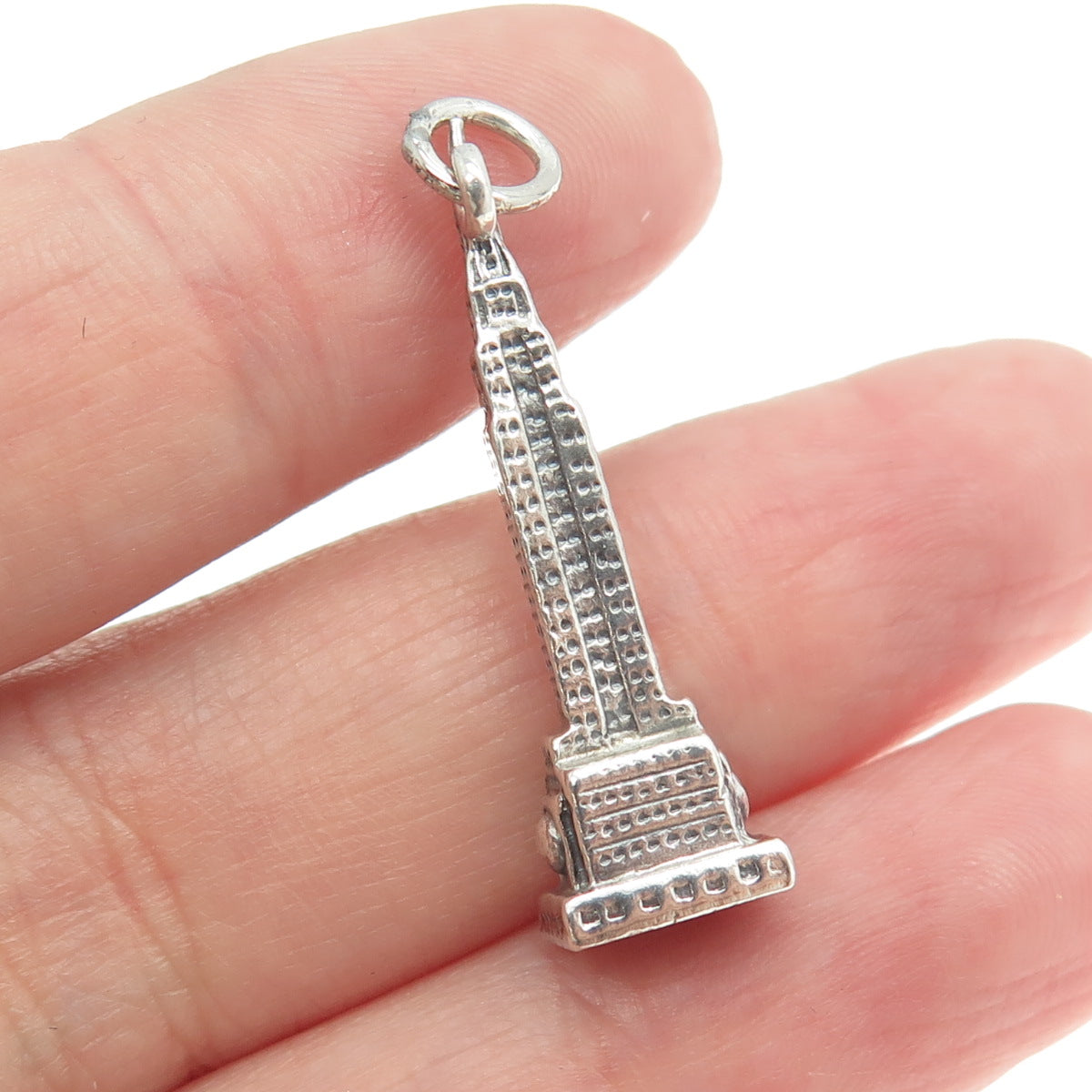 DANECRAFT 925 Sterling Silver Vintage Empire State Building Pendant