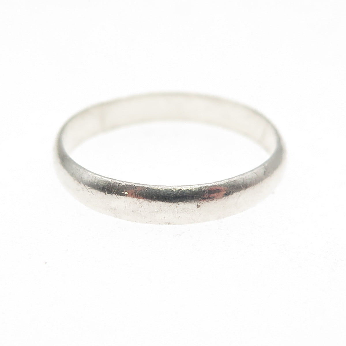 LEX 925 Sterling Silver Vintage Classic Wedding Band Ring Size 6