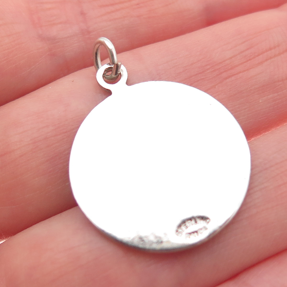 BREADNER CO. Sterling Silver Vintage Enamel Bermuda Motorcycler Charm Pendant
