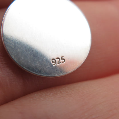 925 Sterling Silver Blue Enamel Leo Zodiac Round Tag Minimalist Charm Pendant