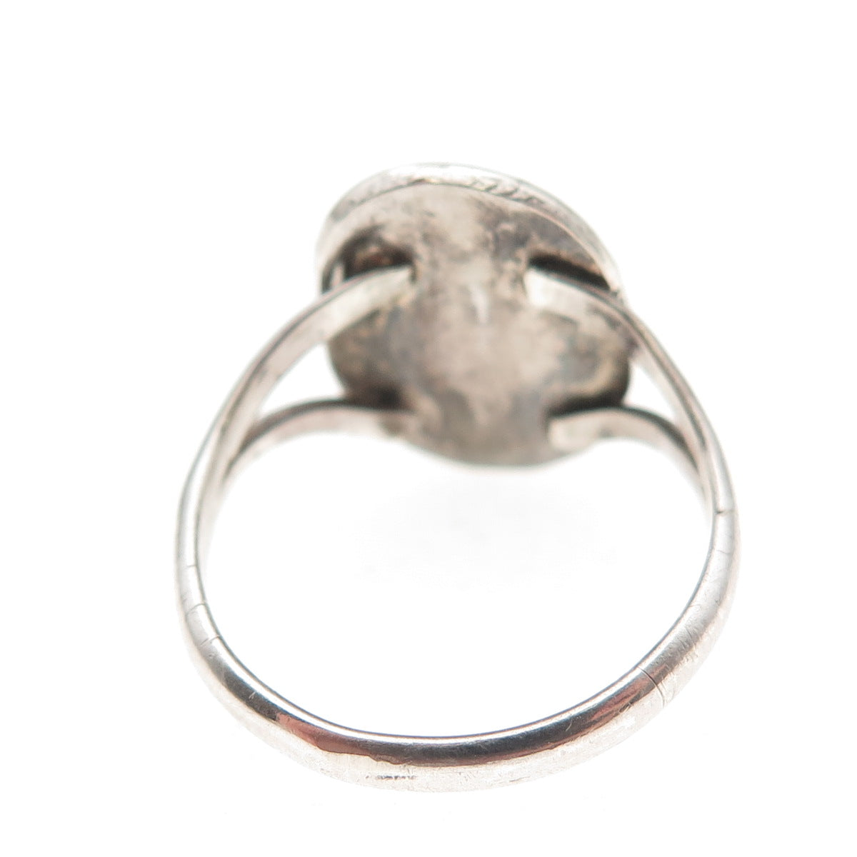 Old Pawn 925 Sterling Silver Vintage Southwestern Turquoise Tribal Ring Size 6.5