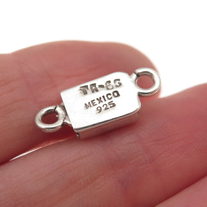 925 Sterling Silver Vintage Mexico Bracelet / Necklace Box Lock Clasp