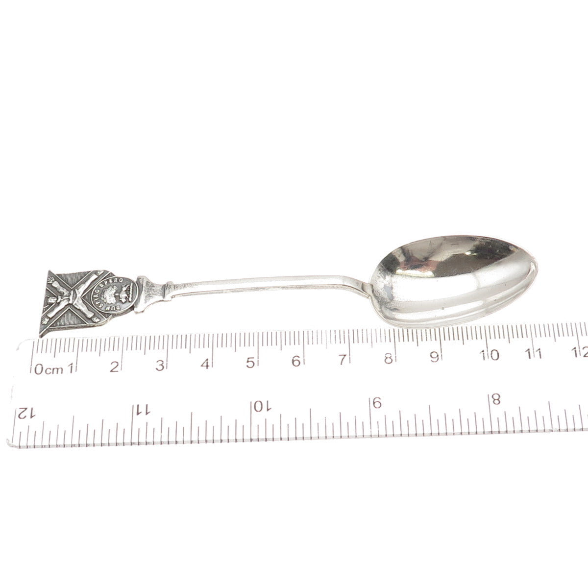 Stokes & Ireland 925 Sterling Silver Antique 1909 Dum Spiro Spero Coffee Spoon