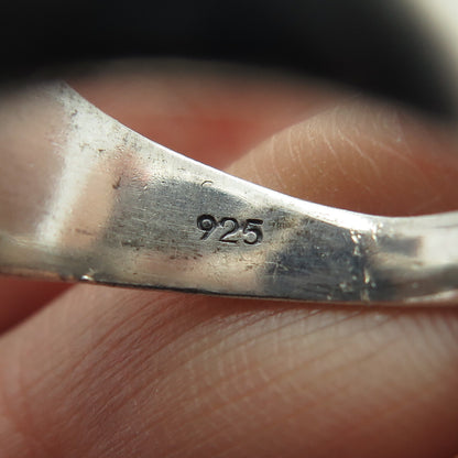 925 Sterling Silver Vintage Crossbones Bow Skull Oxidized Ring Size 10.5