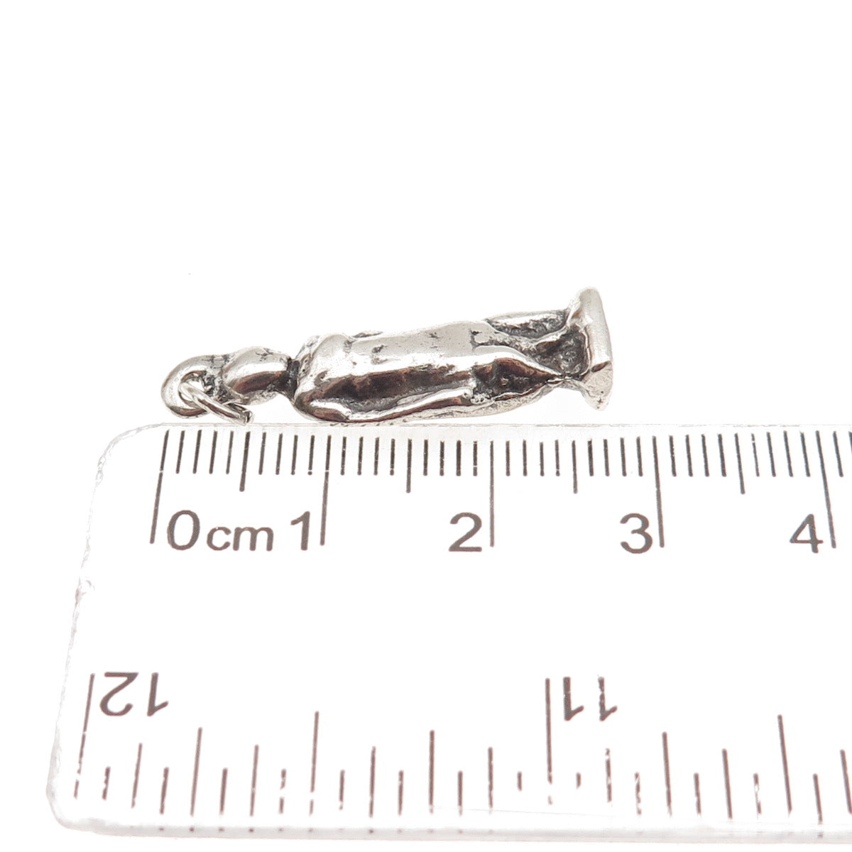 925 Sterling Silver Antique Art Deco Manneken Pis Oxidized 3D Charm Pendant