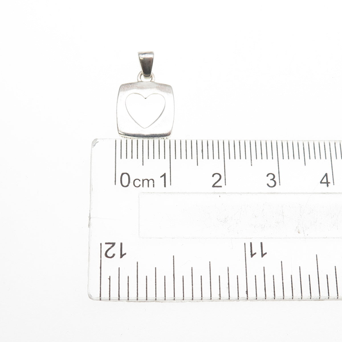 925 Sterling Silver Vintage True Friend Heart Mini Charm Pendant