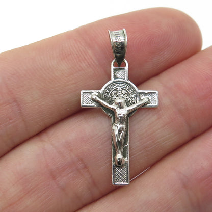 MC211 925 Sterling Silver Vintage Mexico Crucifix Cross Pendant