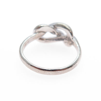 VARGAS 925 Sterling Silver Vintage Mariner Love Knot Ring Size 4.75