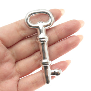 925 Sterling Silver Vintage Mexico Key Pin Brooch