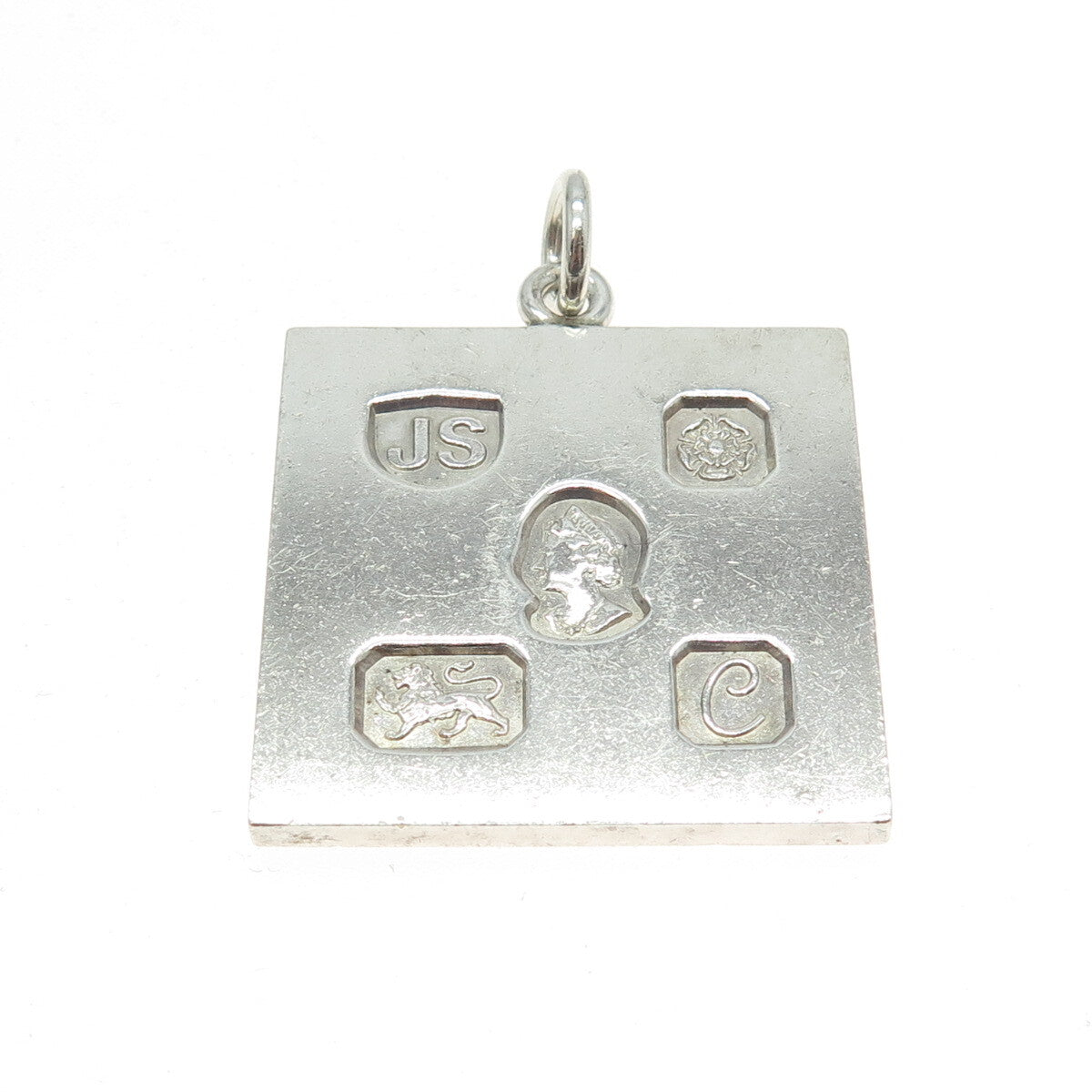 JACK SPENCER 925 Sterling Silver Vintage Sheffield 1977 Tag Pendant #732