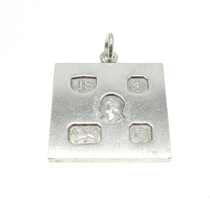 JACK SPENCER 925 Sterling Silver Vintage Sheffield 1977 Tag Pendant #732