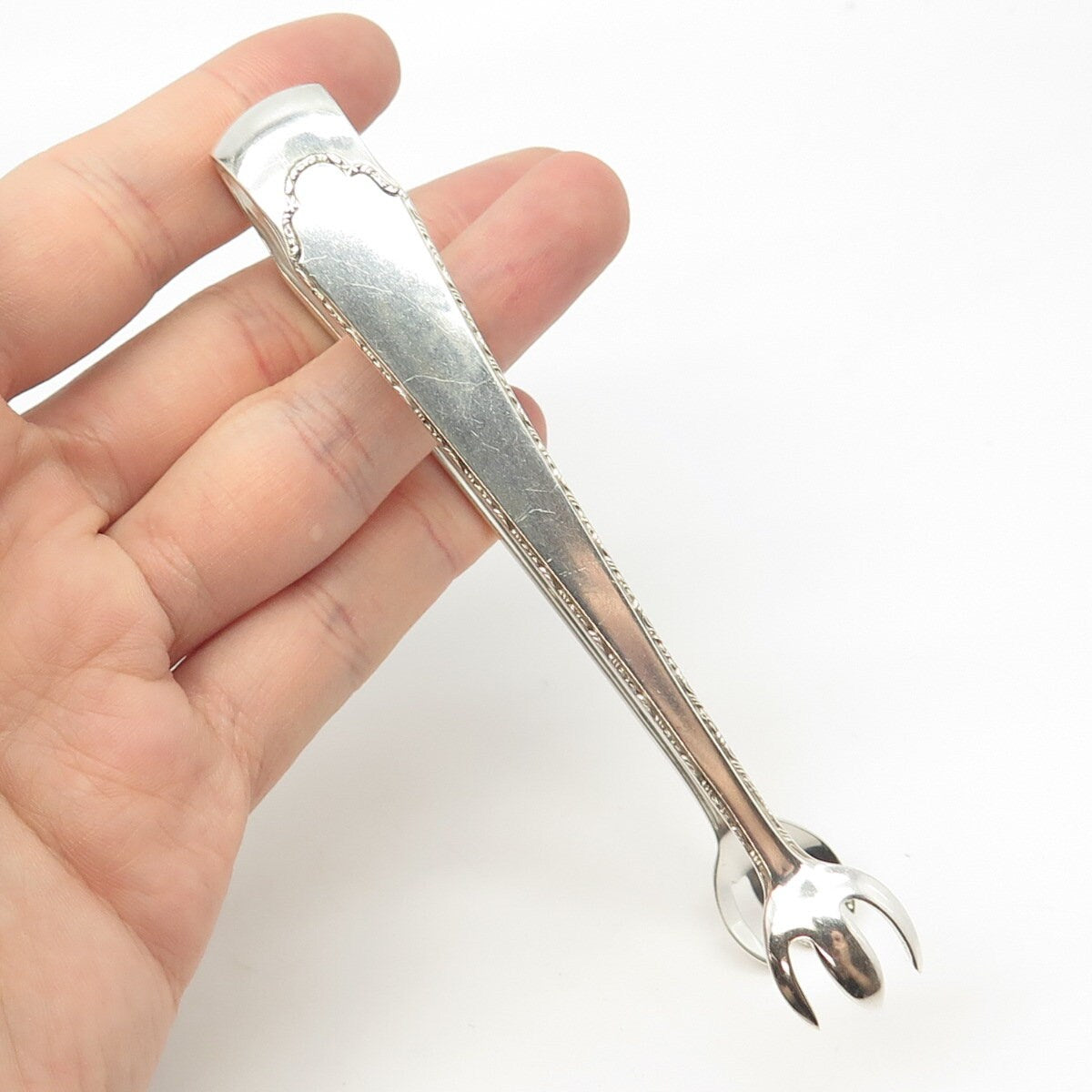 925 Sterling Silver Antique 1921 Lunt William & Mary Treasure Sugar Tongs