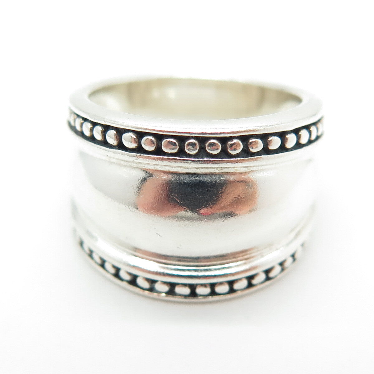 925 Sterling Silver Vintage Granulated Modernist Ring Size 7