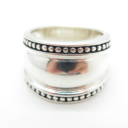925 Sterling Silver Vintage Granulated Modernist Ring Size 7