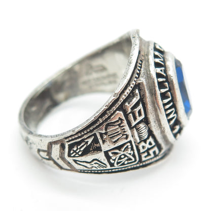 REED 925 Sterling Silver Vintage 1985 Glass William Cowper School 73 Ring Size 9
