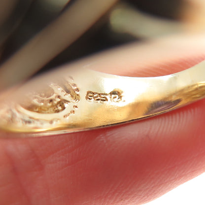 ROSS SIMONS 925 Sterling Silver Gold Plated Cushion-Cut Purple C Z Ring Size 8.5