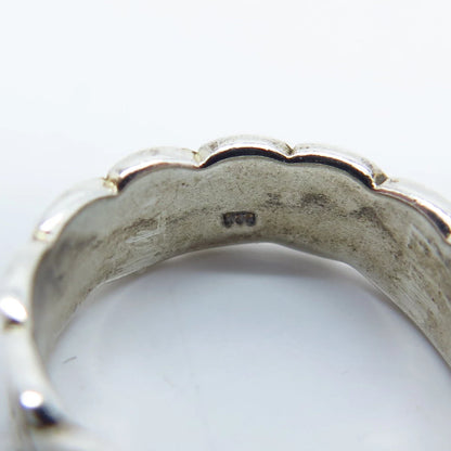 925 Sterling Silver Vintage Celtic Band Ring Size 5.5