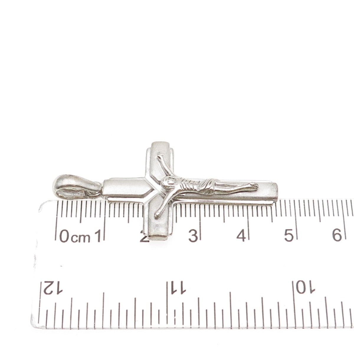 925 Sterling Silver Vintage Crucifix Cross Charm Pendant