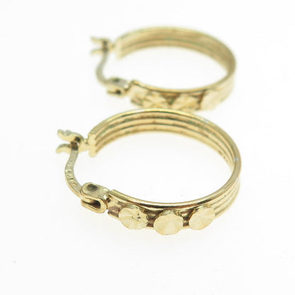 925 Sterling Silver Gold Plated Hoop Earrings