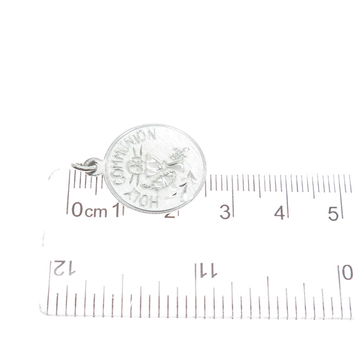 LUMIN 925 Sterling Silver Vintage Holy Communion Minimalist Charm Pendant