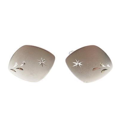 925 Sterling Silver Antique Art Deco JML Engraved Cufflinks