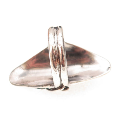 Lee Charley Navajo Old Pawn 925 Sterling Silver Vintage Feather Ring Size 8.5