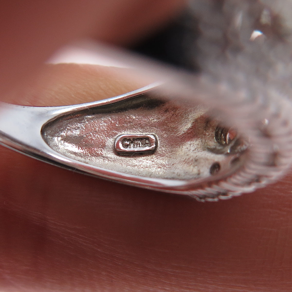 MEDA 925 Sterling Silver Princess & Round-Cut C Z Ring Size 7