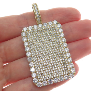 DESIGNS BY YAGI 925 Sterling Gold Plated Round-Cut Shaped C Z Sparkle Pendant