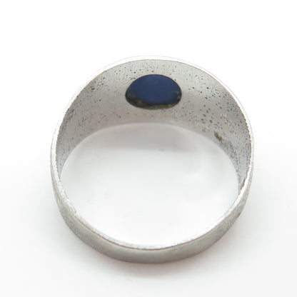 925 Sterling Silver Antique Art Deco Lab-Created Star Sapphire Ring Size 11.25