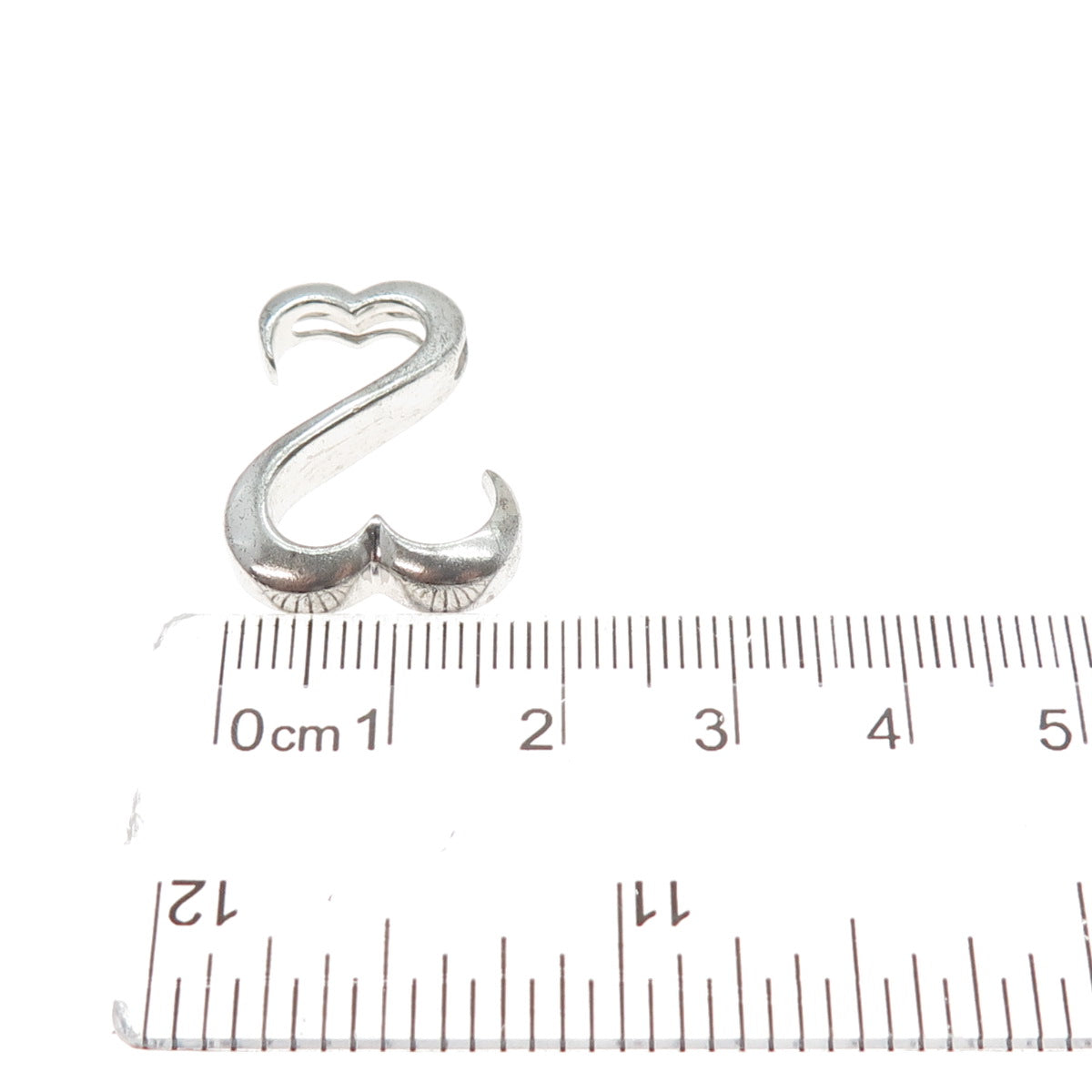 925 Sterling Silver Open Heart Slide Pendant