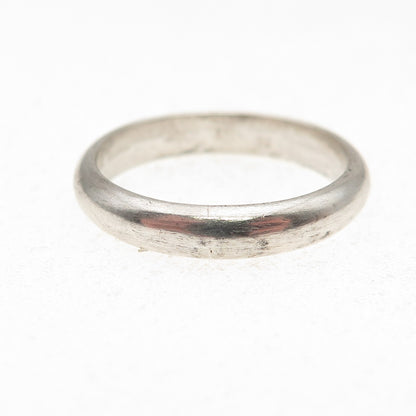 925 Sterling Silver Vintage Classic Wedding Band Ring Size 9.75