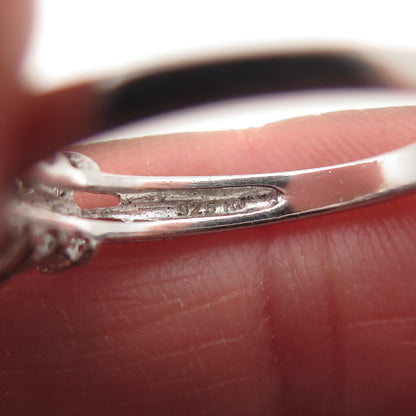 RJ GRAZIANO 925 Sterling Silver Vintage Real Ruby & C Z Ring Size 8