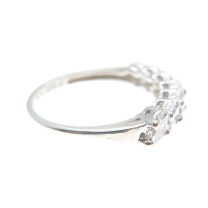 925 Sterling Silver Marquise-Cut C Z Ring Size 6.25