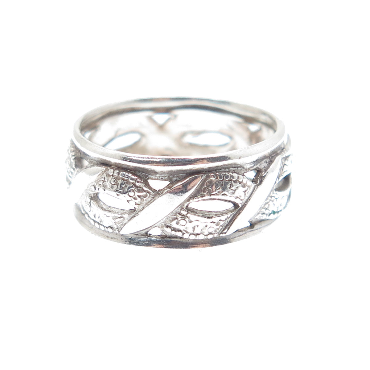 ESPO Joseph Esposito 925 Sterling Silver Vintage Woven Band Ring Size 5.25