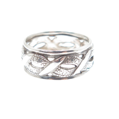 ESPO Joseph Esposito 925 Sterling Silver Vintage Woven Band Ring Size 5.25