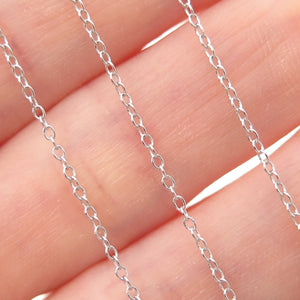 925 Sterling Silver Cable Chain Necklace 18"