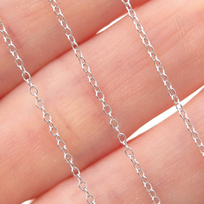 925 Sterling Silver Cable Chain Necklace 18"