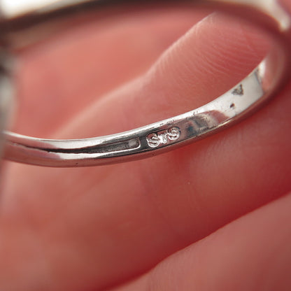 Chuck Clemency 925 Sterling Silver Real Blue Diamond & Turquoise Ring Size 5.75